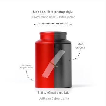Metalna kutija za čaj, zapečaćena, kineskog stila, kapacitet 100 g ili 200 g