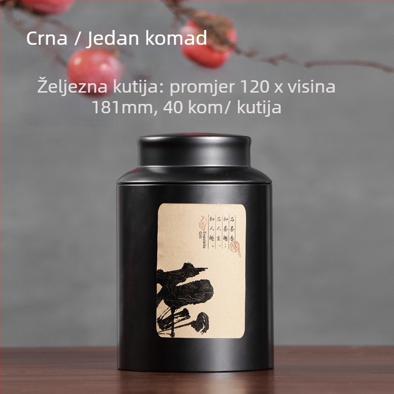 Metalna kutija za čaj, zapečaćena, kineskog stila, kapacitet 100 g ili 200 g