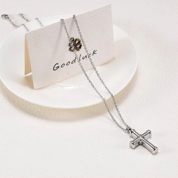 Nerđajući čelični križni privjesak s urnom, The Cross Series, model FLW686