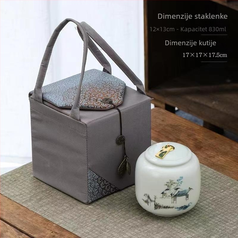 Keramičke kutije za čaj u poklon kutiji, otporne na vlagu, zapečaćene, mogućnost personalizacije logotipa, pakiranje 12 kom