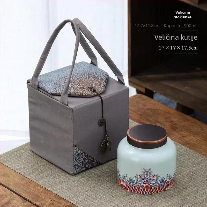 Keramičke kutije za čaj u poklon kutiji, otporne na vlagu, zapečaćene, mogućnost personalizacije logotipa, pakiranje 12 kom