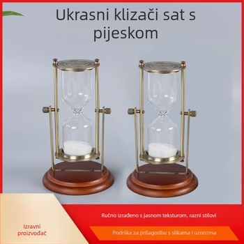 Stakleni pijeskov sat – privjesak, ručno izrađeno