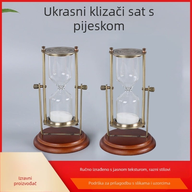 Stakleni pijeskov sat – privjesak, ručno izrađeno