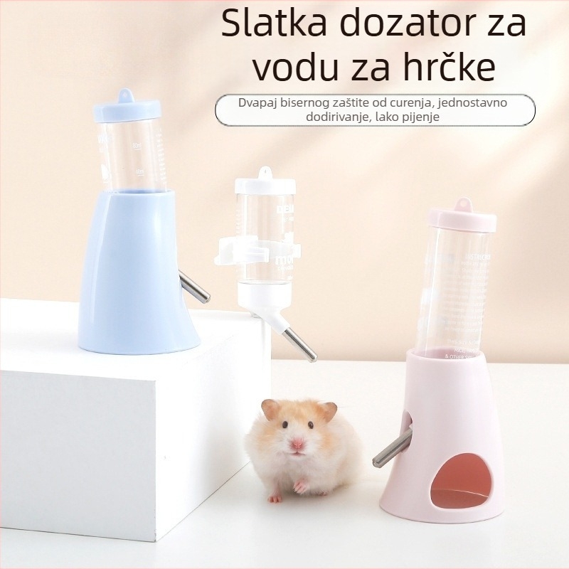 Plastična vodena boca za hrčka s kugličnim mehanizmom i visećim držačem, 100 g