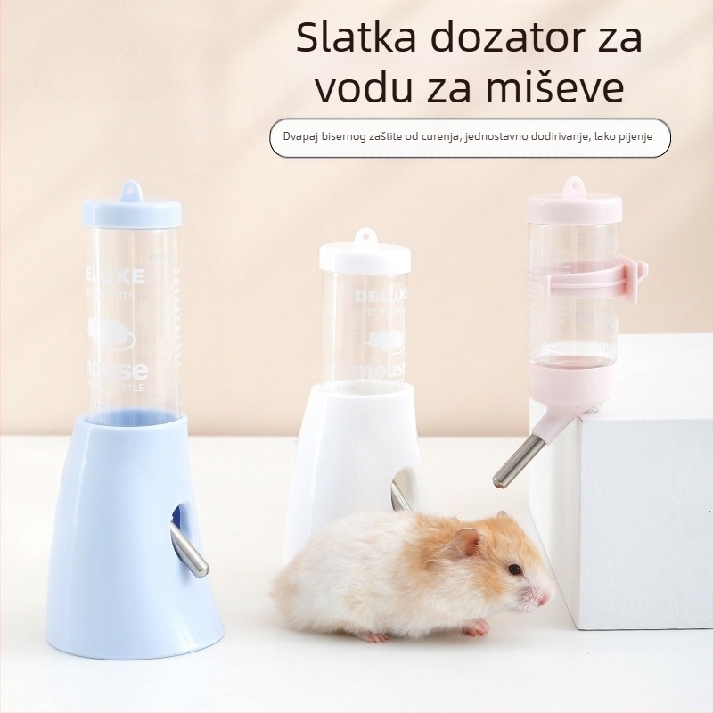 Plastična vodena boca za hrčka s kugličnim mehanizmom i visećim držačem, 100 g