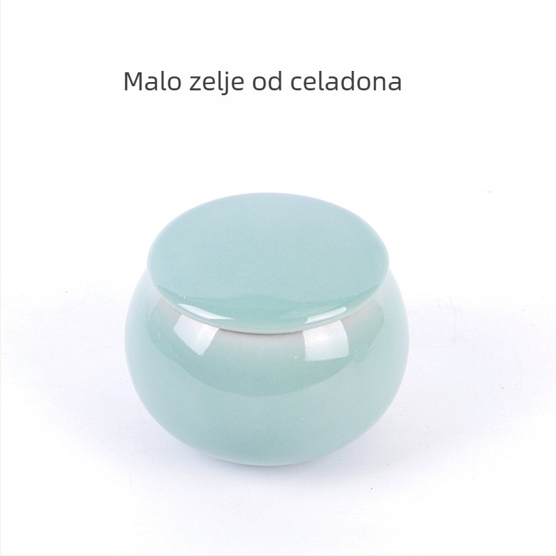 Keramička posuda za čaj s celadonskom glazurom, zatvorena za skladištenje, marka Yiyun, kutija za poklon