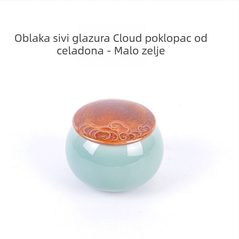 Keramička posuda za čaj s celadonskom glazurom, zatvorena za skladištenje, marka Yiyun, kutija za poklon