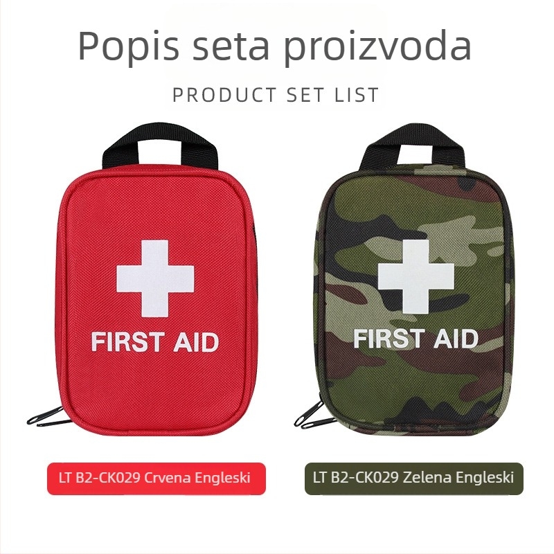 Gret LT B2-CK029 Komplet prve pomoći | Prijenosna medicinska torba za aktivnosti na otvorenom, planinarenje i putovanja | Mala torba za pohranu