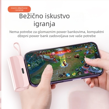 Bežična kapsulna power banka, 5000mAh, velika kapaciteta, brzo punjenje, kompaktna i prijenosna