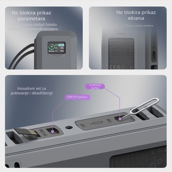 SIKAI zaštitno kućište za Power Bank za Anker 737 — silikonsko kućište, kompatibilno s 737, baterija nije uključena