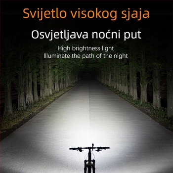 Prednje svjetlo za bicikl za noćnu vožnju, punjivo, vodootporno, za mountain bike (punjivo, vodootporno, noćna vožnja, mountain bike)