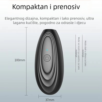 Ultrazvučni trener za pse, ručni, za vanjsku upotrebu, zaustavlja lajanje; ABS otporan na plamen materijal, 3W, 1200mAh baterija, prilagođeni logo