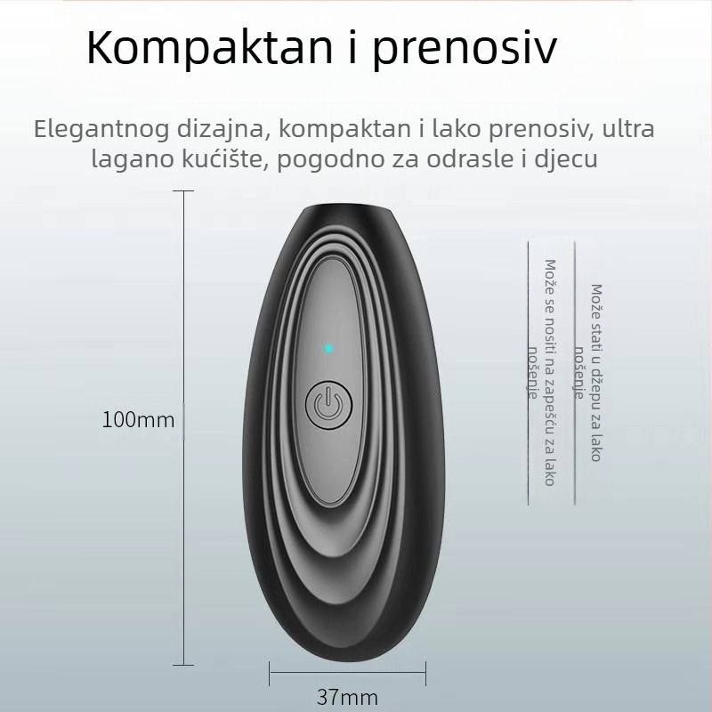 Ultrazvučni trener za pse, ručni, za vanjsku upotrebu, zaustavlja lajanje; ABS otporan na plamen materijal, 3W, 1200mAh baterija, prilagođeni logo