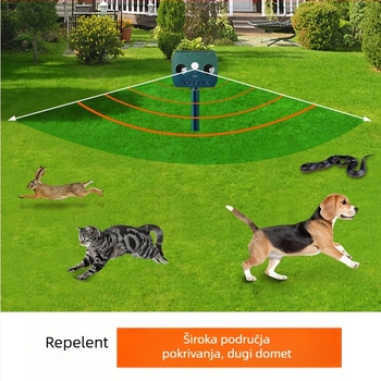 Solarni ultrazvučni repelent za glodavce, četvrtastog dizajna, 5.5, 400-1000, 2