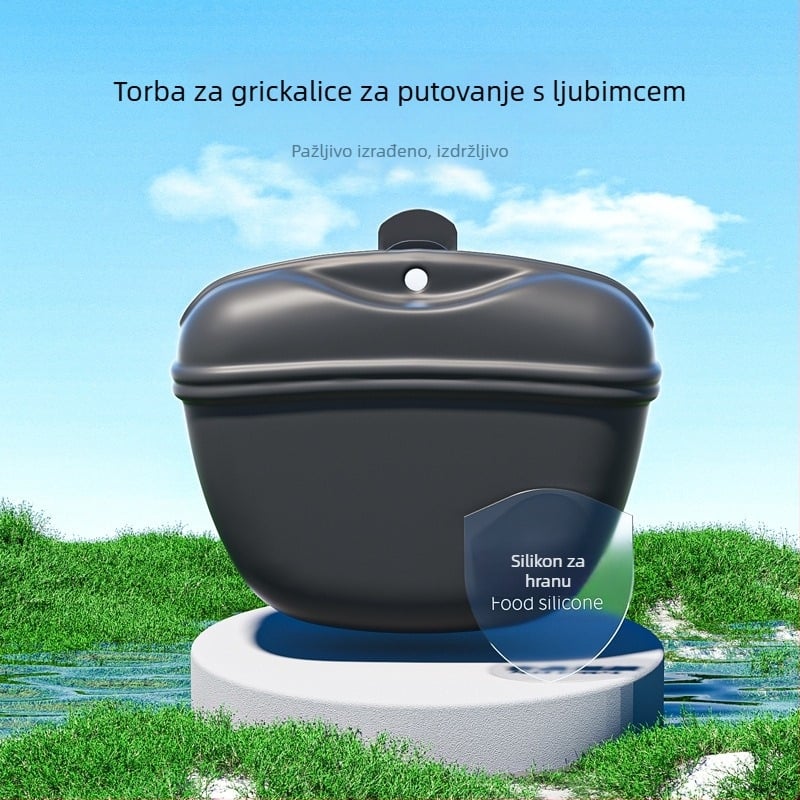 Silikonska torbica za poslastice za obuku psa, prijenosna pojasna torbica za vanjske aktivnosti