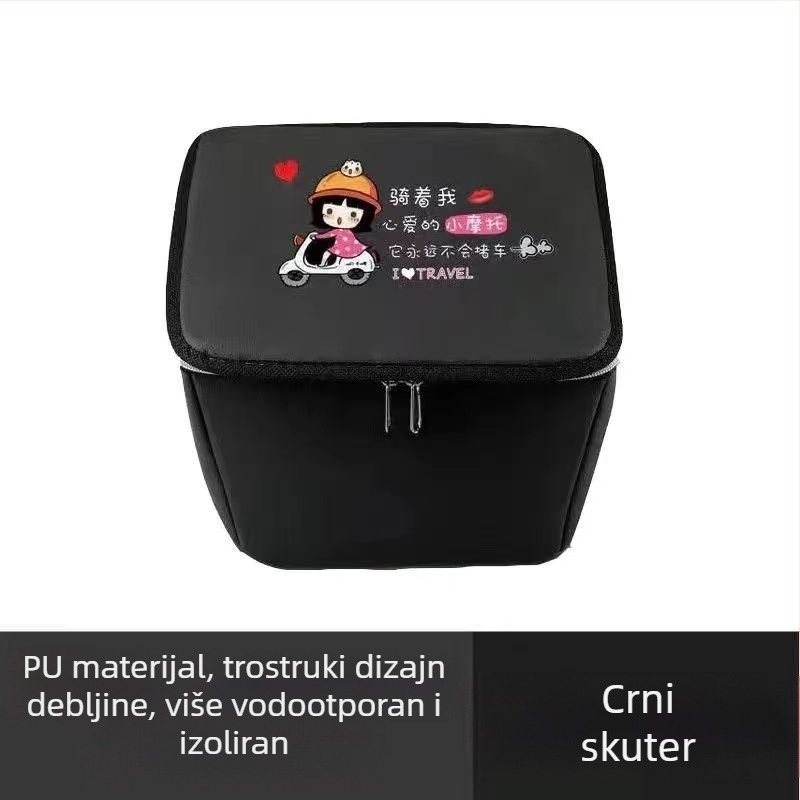 Prednja košara za električni bicikl, poliestersko vlakno, s unutarnjom podstavom, Jia Ning