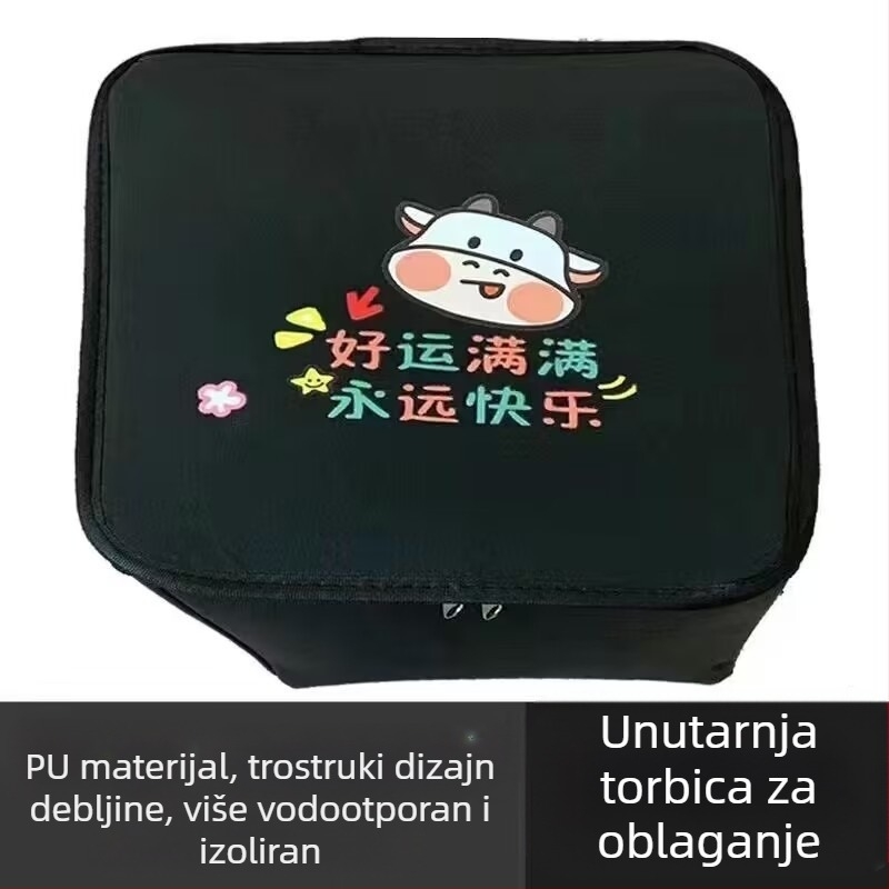 Prednja košara za električni bicikl, poliestersko vlakno, s unutarnjom podstavom, Jia Ning