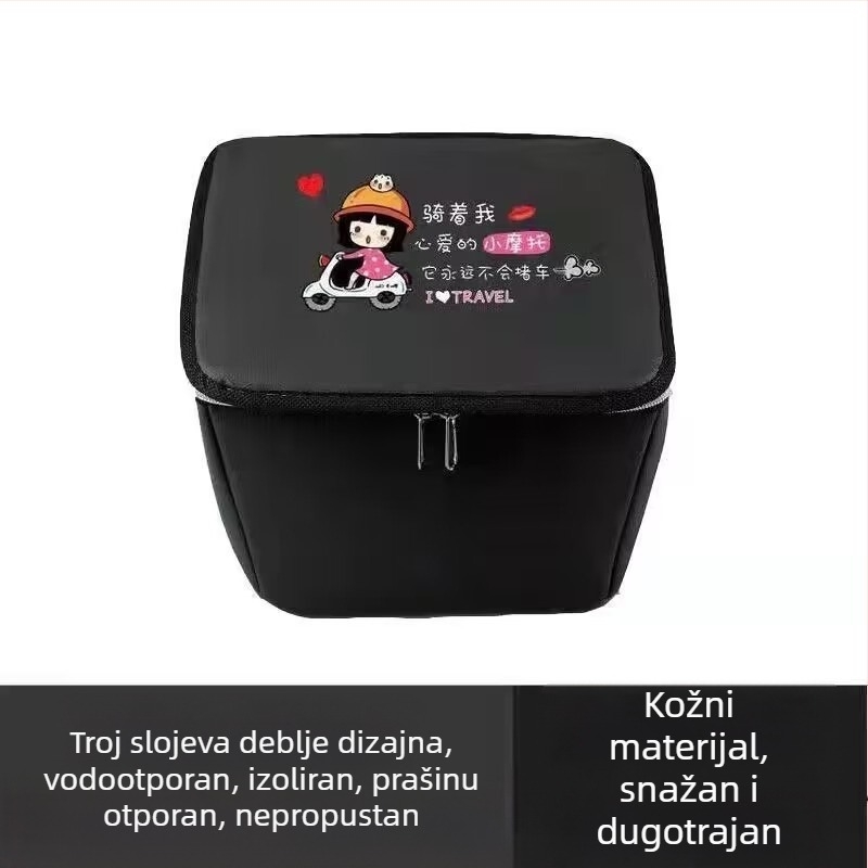 Prednja košara za električni bicikl, poliestersko vlakno, s unutarnjom podstavom, Jia Ning