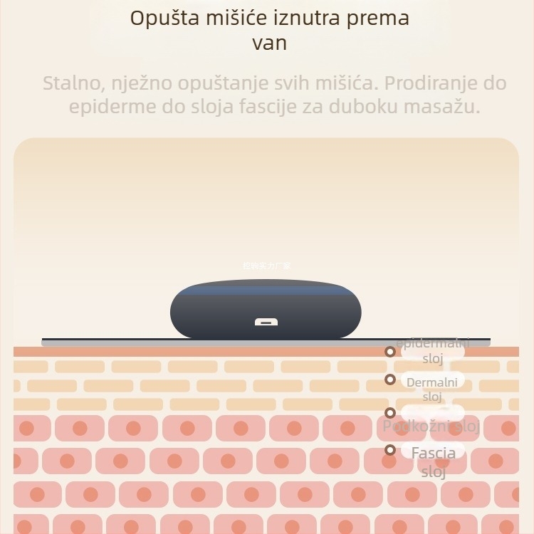 Masažer za vratnu kralješnicu JZAMT01, punjiv, 1 kontakt za masažu, mini masažna pločica, pulsna akupunktura