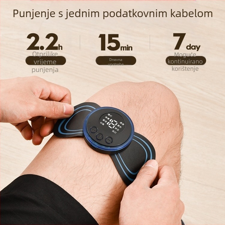 Masažer za vratnu kralješnicu JZAMT01, punjiv, 1 kontakt za masažu, mini masažna pločica, pulsna akupunktura