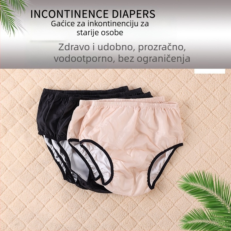 Odrasla periva platnena pelena s podesivim džepovima, vodonepropusna, zaštita od bočnog propuštanja, PVC materijal, sigurnosni razred B