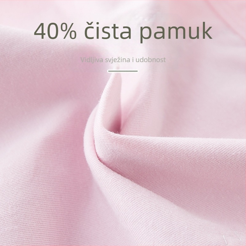 Djevojčice menstrualne gaćice, glavni materijal 95% pamuk, podstava u preponama 100% pamuk, trostruka zaštita od curenja