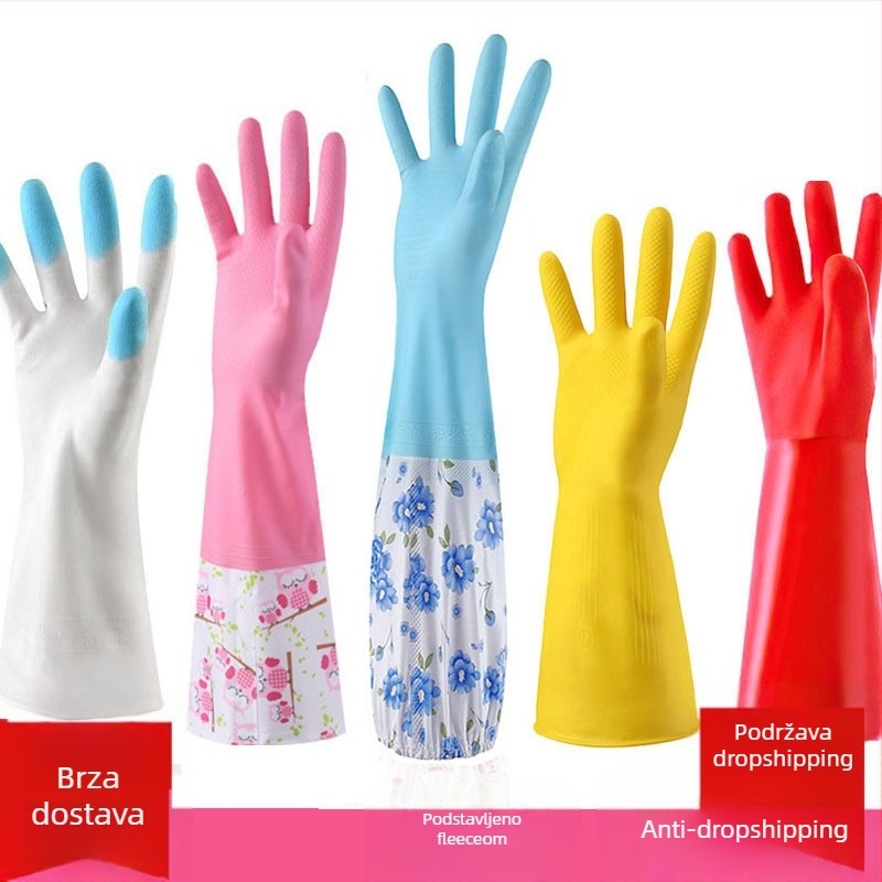 Lateks rukavice s baršunastom podstavom