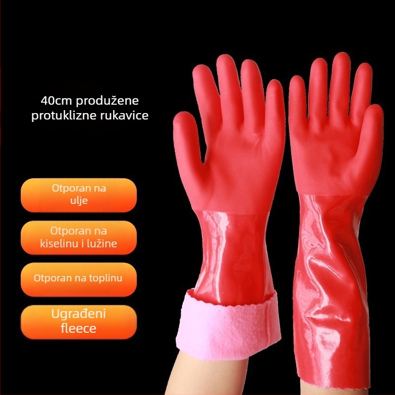 Lateks rukavice s baršunastom podstavom
