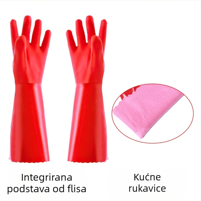 Lateks rukavice s baršunastom podstavom