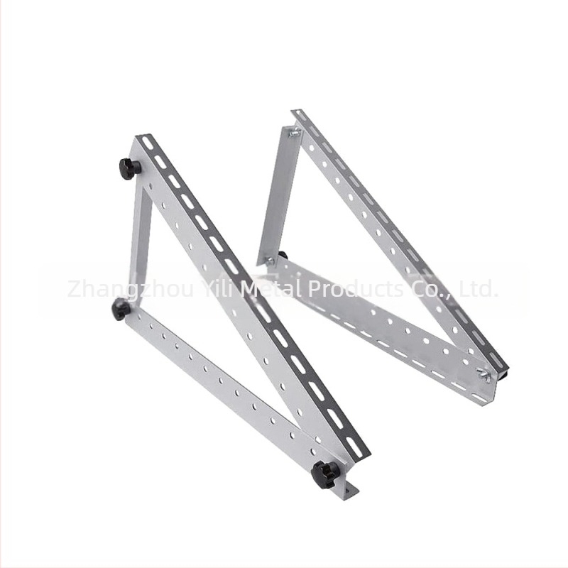 Držač za ploski krov s tronožnim postoljem, sklopivi nosač za solarne PV module, set nosača, aluminijska legura, model 008, težina 500 g, oksidacijski završni sloj, nacionalni standard