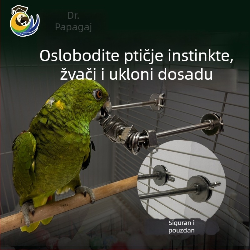 Igračka za papige za žvakanje i opuštanje, nehrđajući čelik, viseći privjesak za kavez, interaktivno (Podrijetlo: Wenzhou; Uvoz: Ne)