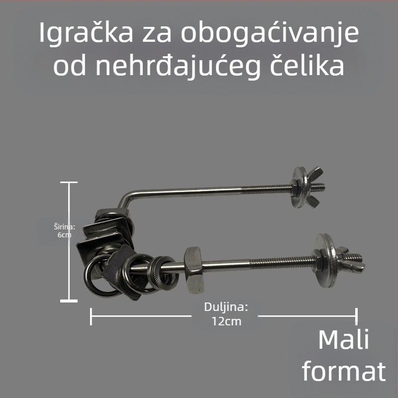 Igračka za papige za žvakanje i opuštanje, nehrđajući čelik, viseći privjesak za kavez, interaktivno (Podrijetlo: Wenzhou; Uvoz: Ne)