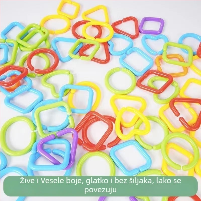 Plastična ogrlica s blokovima za djecu 4–6 godina; 38–50 komada; DIY moguć