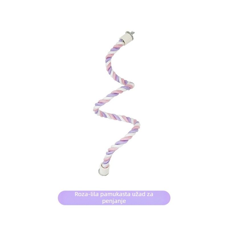 Papagajski ljuljački užet - pamukovno penjalno užet s fiksnim krajevima, model Jt95661, za ptice, porijeklo Shandong