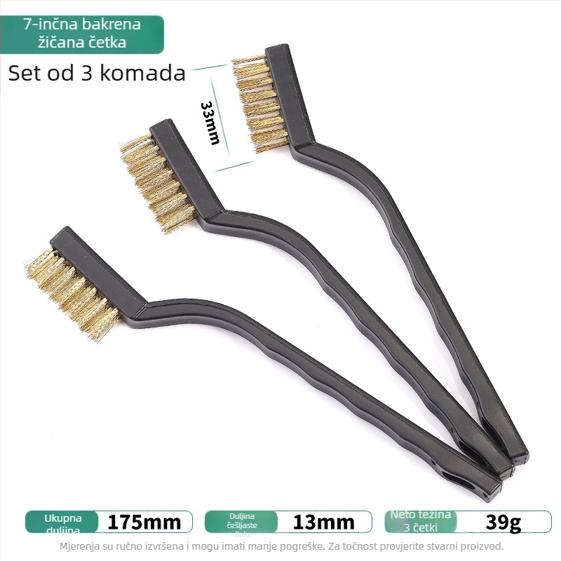 Petodjelni set četki za čišćenje kuhinjskog plinskog štednjaka i spojeva nape – dekalcifikacija i uklanjanje masnoće, metalne četke