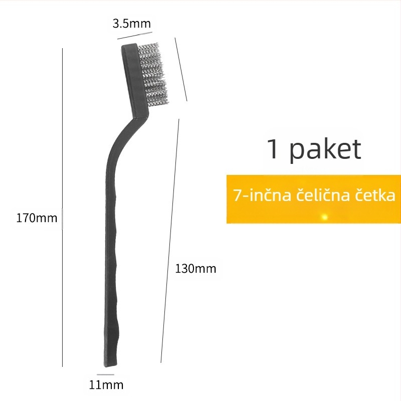 Petodjelni set četki za čišćenje kuhinjskog plinskog štednjaka i spojeva nape – dekalcifikacija i uklanjanje masnoće, metalne četke