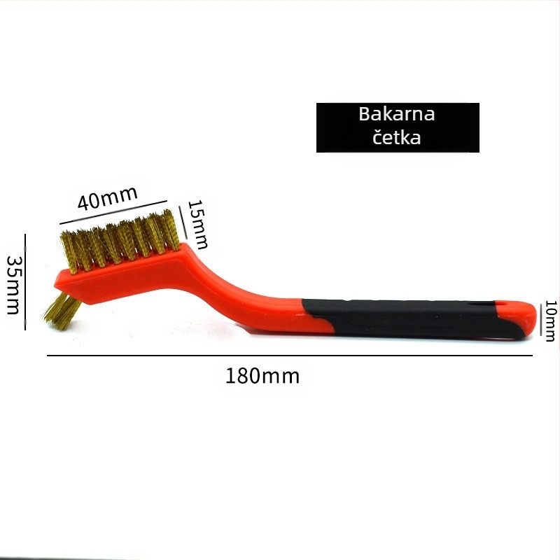 Petodjelni set četki za čišćenje kuhinjskog plinskog štednjaka i spojeva nape – dekalcifikacija i uklanjanje masnoće, metalne četke