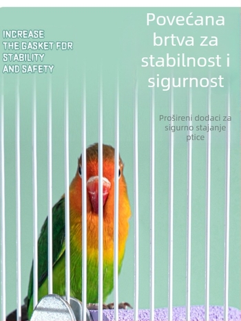 Stalak za papige s šipkom – tigrov uzorak cockatiel igračka, izdržljiva za žvakanje i šlajfanje kljuna i kandži, mat završnica