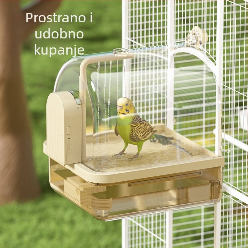 Plastična posuda za kupanje ptica – Karling duo, za ptice, podrijetlo Guangdong, materijal plastika