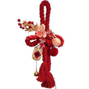 Ukras s beskonačnim čvorom za vjenčanje – pamuk konac, dekor za kvaku vrata, vjenčanski interijer dekor