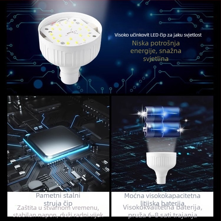 USB LED lampica za štand na noćnom tržištu, napajana USB-om, s držačem i regulacijom jačine svjetla