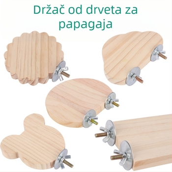 Drvena platforma za papige – za skakanje i penjanje; Materijal: bor; Marka: Quimai; Pogodno za papige; Nije uvoz
