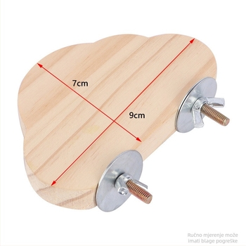 Drvena platforma za papige – za skakanje i penjanje; Materijal: bor; Marka: Quimai; Pogodno za papige; Nije uvoz