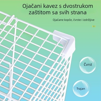 Veliki luksuzni kavez za papige – metalni kavez u stilu vile, s uzorkom tigrove kože i završnim perlatnim slojem za kućnu upotrebu