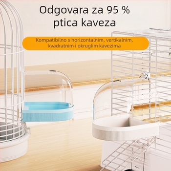 Kupaonica za ptice – za papige i male ptice, motiv tigrova koža i božur, stil Crni Feniks