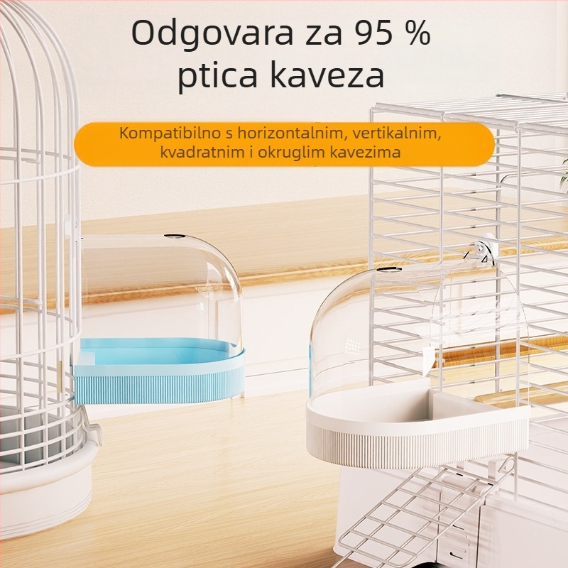 Kupaonica za ptice – za papige i male ptice, motiv tigrova koža i božur, stil Crni Feniks