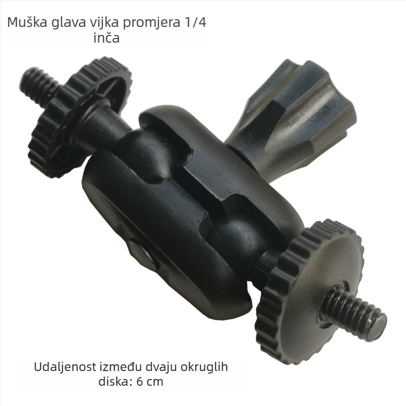 Auto držač za telefon s 17 mm kuglastom glavom, produživi dvostruki zglobni rameni i fleksibilna cijevna držač; plastična konstrukcija