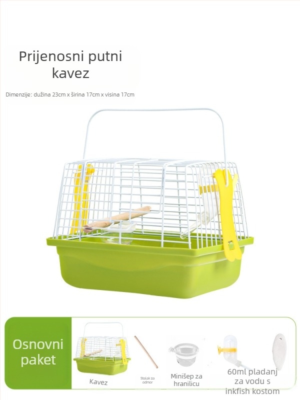 Prijenosni kavez za ptice s velikim unutarnjim prostorom, metalna konstrukcija, marka Weibi, porijeklo Šangaj, za ptice