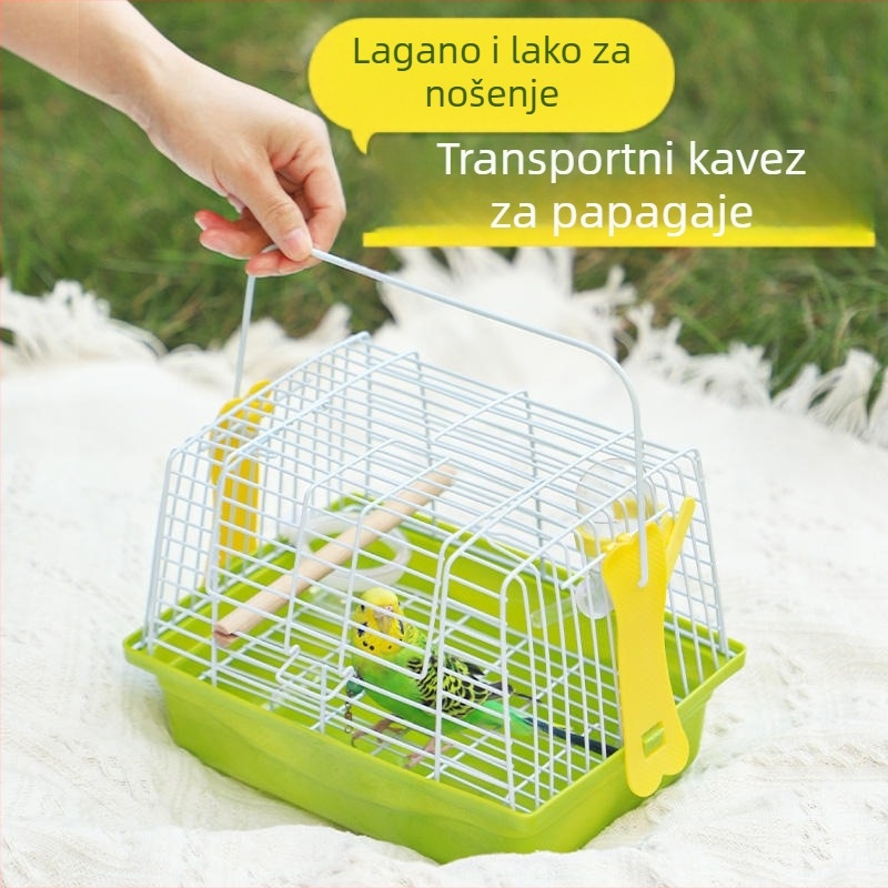 Prijenosni kavez za ptice s velikim unutarnjim prostorom, metalna konstrukcija, marka Weibi, porijeklo Šangaj, za ptice