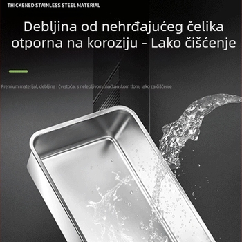 Kutija za mačji pijesak - potpuno zatvorena, protiv prskanja, odvojiva, jednostavna za čišćenje, nehrđajući čelik + ABS